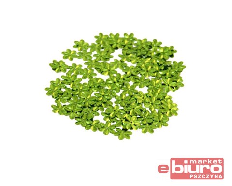 CEKINY KWIATKI MAŁE 8MM/5G JASNOZIELONE