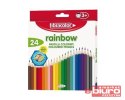 KREDKI FIBRA COLOR RAINBOW 24 KOLORY + TEMPERÓWKA