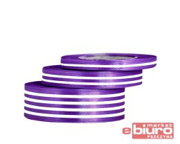 WSTĄŻKA SATYNOWA W LINIE, 25MM/22MB, FIOLETOWA