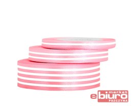 WSTĄŻKA SATYNOWA W LINIE, 25MM/22MB, RÓŻOWA