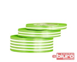 WSTĄŻKA SATYNOWA W LINIE, 25MM/22MB, SELEDYNOWA