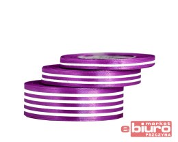 WSTĄŻKA SATYNOWA W LINIE, 25MM/22MB, ŚLIWKOWA