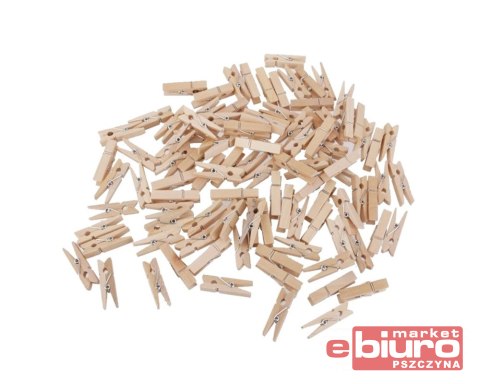 DEKORACJE DREWNIANE KLAMERKI D3 4,5CM KOLOR DREWNA