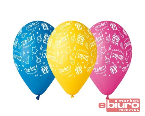 BALONY PREMIUM STO LAT KOLOROWE 12'' A'5 GODAN