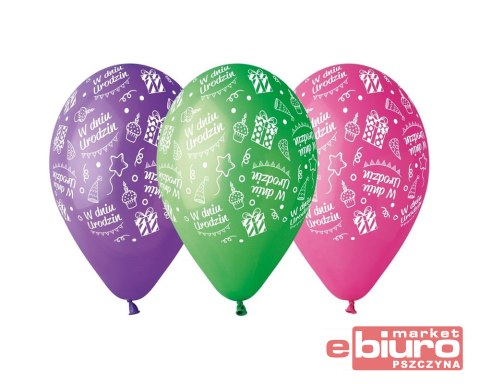 BALONY PREMIUM W DNIU URODZIN KOLOR 12'' A'5 GODAN