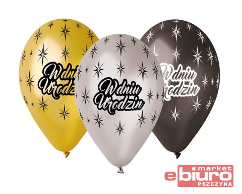 BALONY PREMIUM W DNIU URODZIN MATAL.12'' A'6 GODAN