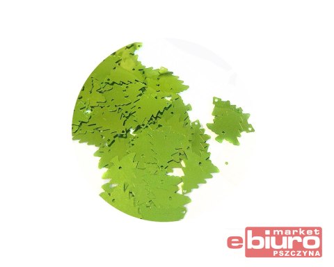 CEKINY CHOINKI 13MM/5G JASNOZIELONE CEKCH-081