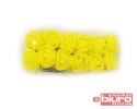PIANKOWE KWIATY+TIUL, ŚR.2,5CM/12SZT, ŻÓŁTE M-020