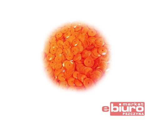 CEKINY 8MM/15G POMARAŃCZOWY PASTELOWY CEK8-NR07