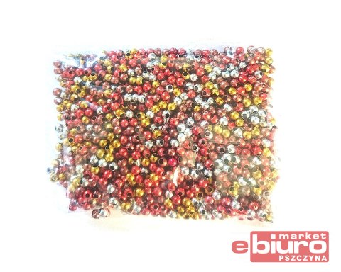 KORALIKI METAL. ŚR. 3MM/25G MIX PERM3-MIX