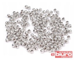 KORALIKI METAL. ŚR. 3MM/25G SREBRNE PERM3-110