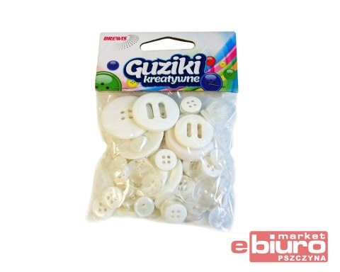 GUZIKI 40G GU-9 BIAŁY BREWIS