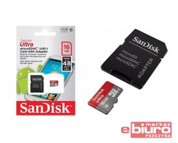 KARTA PAMIĘCI SANDISK + ADAPTER 16 GB CLASS 10