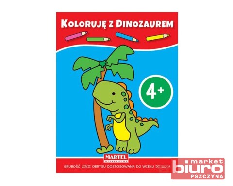 KOLORUJĘ Z DINOZAUREM 4+ MARTEL