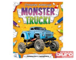 CHŁOPIEC KOLORUJE. MONSTER TRUCKI