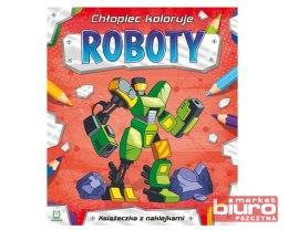 CHŁOPIEC KOLORUJE. ROBOTY