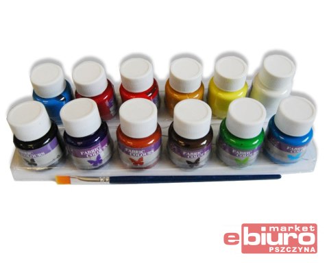 FARBY DO MATERIAŁU 12 KOLORÓW 25ML 0752
