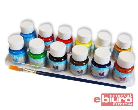FARBY DO SZKŁA 12 KOLORÓW 25ML 0745