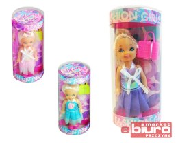 LALKA Z AKCESORIAMI W TUBIE 3 KOLORY 7004