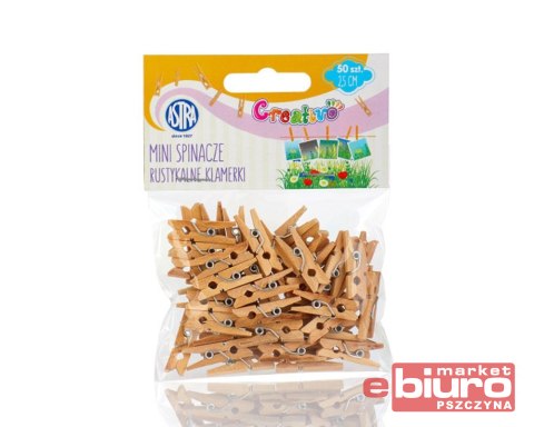 MINI SPINACZE DERWNIANE 50SZT RUSTYK. KLAMERKI