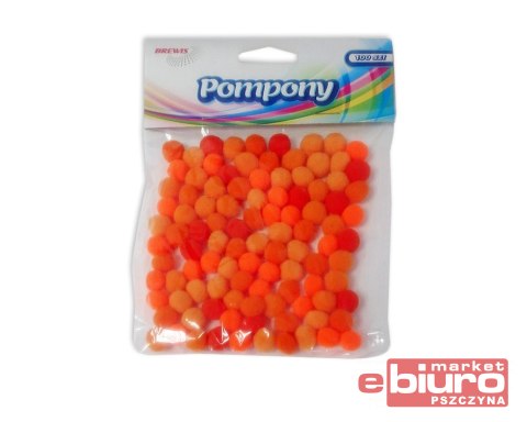 POMPONY POM32 ODCIENIE POMARAŃCZOWEGO 10MM