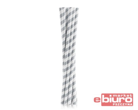 RURKI SŁOMKI PAP SHAKE SZARE PASKI A'10