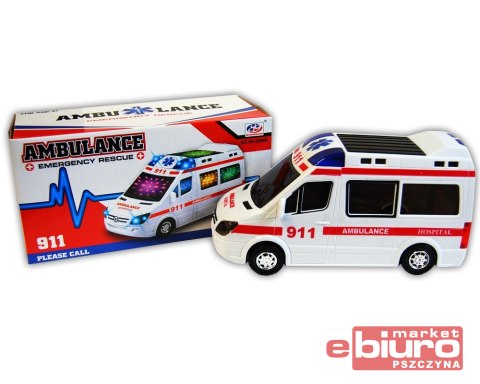 AMBULANS 20 CM B&G Z DŹWIĘKIEM I ŚWIATŁEM 3D 0089