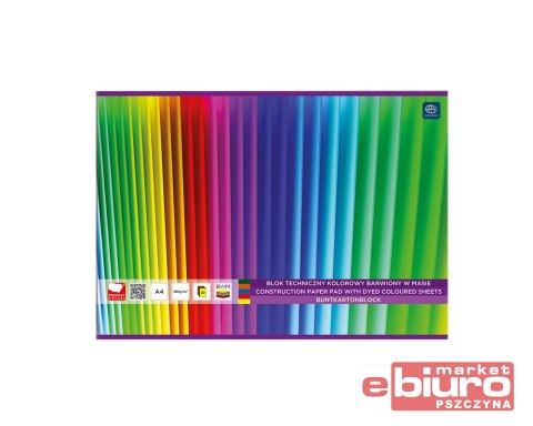 BLOK TECHNICZNY KOLOR A4 BARWIONY W MASIE 20 KARTE