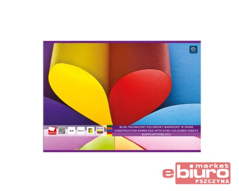 BLOK TECHNICZNY KOLOR A4 BARWIONY W MASIE 20 KARTE