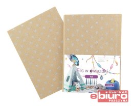 FILC A4 W GWIAZDKI BROKATOWE 2 BRĄZOWY A'5 PSH
