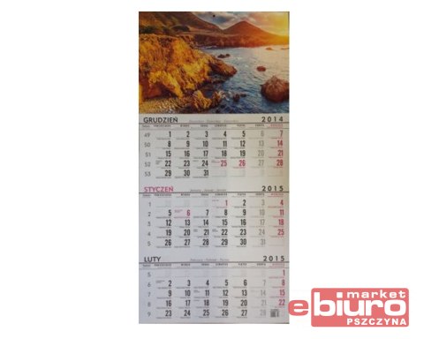 KALENDARZ TRÓJDZIELNY GŁÓWKA BEZ WYPUKŁOŚCI DARRIEUS