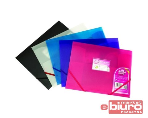 TECZKA PP A4 Z GUMKĄ RÓŻOWA 6189-PFL