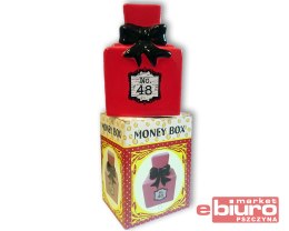 CERAMICZNA SKARBONKA FLAKON M ROZETTE