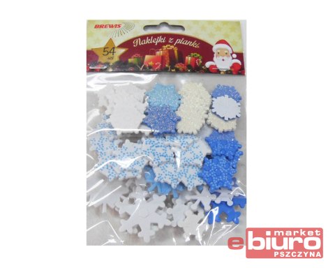 NAKLEJKI Z PIANKI PVX02 ŚNIEŻYNKI BREWIS