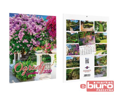 KALENDARZ ŚCIENNY MAŁY KSM 10 OGRODY AVANTI