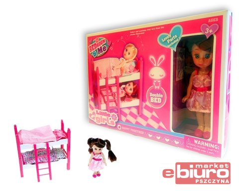 LALKA 17CM Z ŁÓŻKIEM PIĘTROWYM 6253