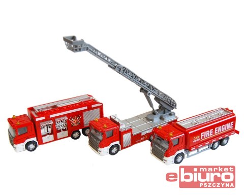 WOZY STRAŻACKIE 3 RODZ 15CM NAPĘD 887-6 4272