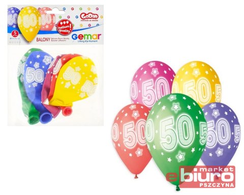 BALONY PREMIUM HEL Z NADRUKIEM 50, 13CALI/5SZT