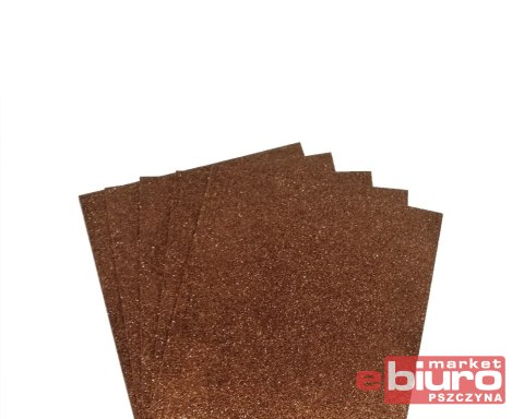GĄBKA A-4 2MM A'5 Z BROKATEM BRĄZ