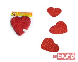 GĄBKA SERCE Z BROKATEM 12 SZT. 3376