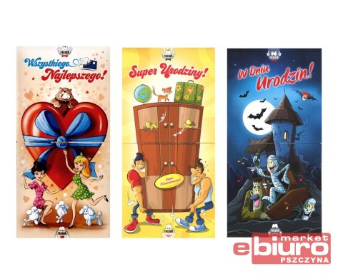 KARNET URODZINOWY ROZSUWANY ART NUVO