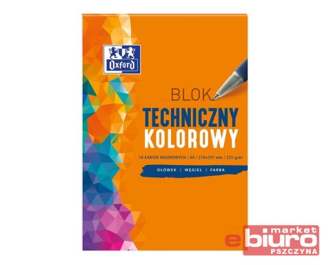 BLOK TECHNICZNY OXFORD A3 10 KARTEK 225G KOLOR