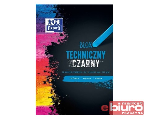 BLOK TECHNICZNY OXFORD A4 10 KARTEK 210G CZARNY