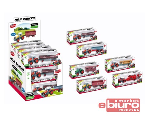 MOJE RANCZO TRAKTOR METALOWY 25CM 12/36/7