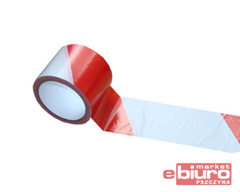 TAŚMA OSTRZEGAWCZA BIAŁO-CZERWONA 70/100