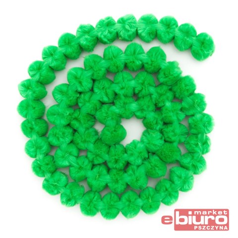 GIRLANDA Z POMPONÓW ZIELONA KSPO-048