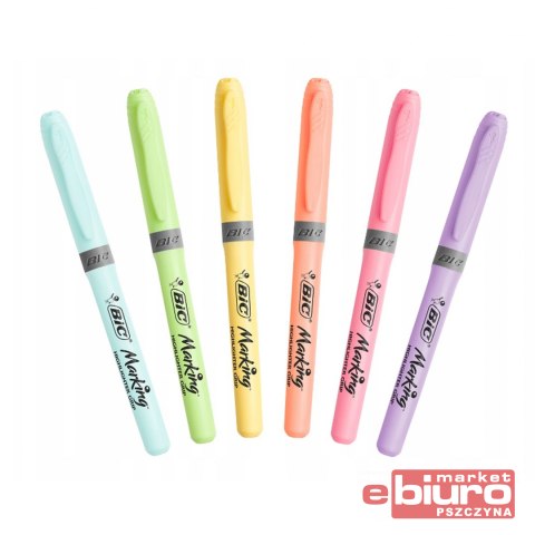 ZAKREŚLACZ HIGHLIGTER GRIP PASTEL 6 KOLORÓW BIC