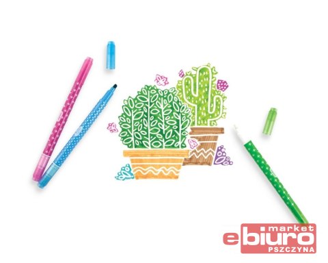 FLAMASTRY WYCIERALNE BEZBŁĘDNE FLAMASTRY 12 SZT