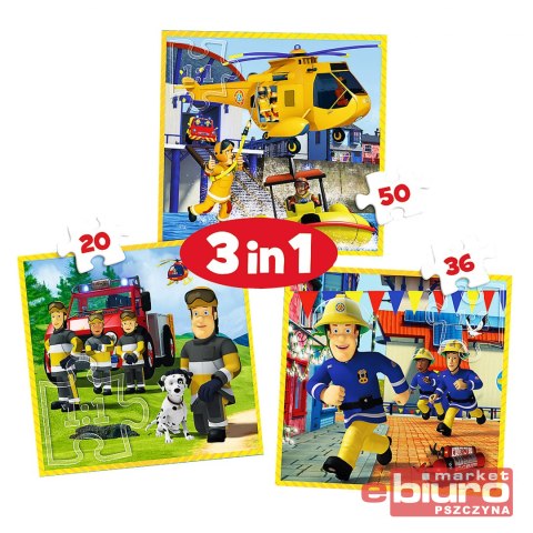 PUZZLE 3W1 STRAŻAK SAM W AKCJI TREFL 34844