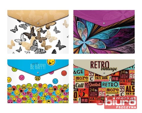 TECZKA KOPERTOWA NA ZATRZASK A4 PP MIX 4